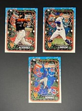 2024 Topps Holiday Baseball FRANCISCO LINDOR ALVAREZ BRANDON NIMMO Met Base