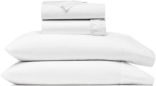Luxury Organic Cotton Twin XL Sheet Set - Soft White, 4-Piece
