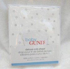 Baby Gund Deluxe Crib Sheet 28"x52" 100 Cotton Starry Pattern