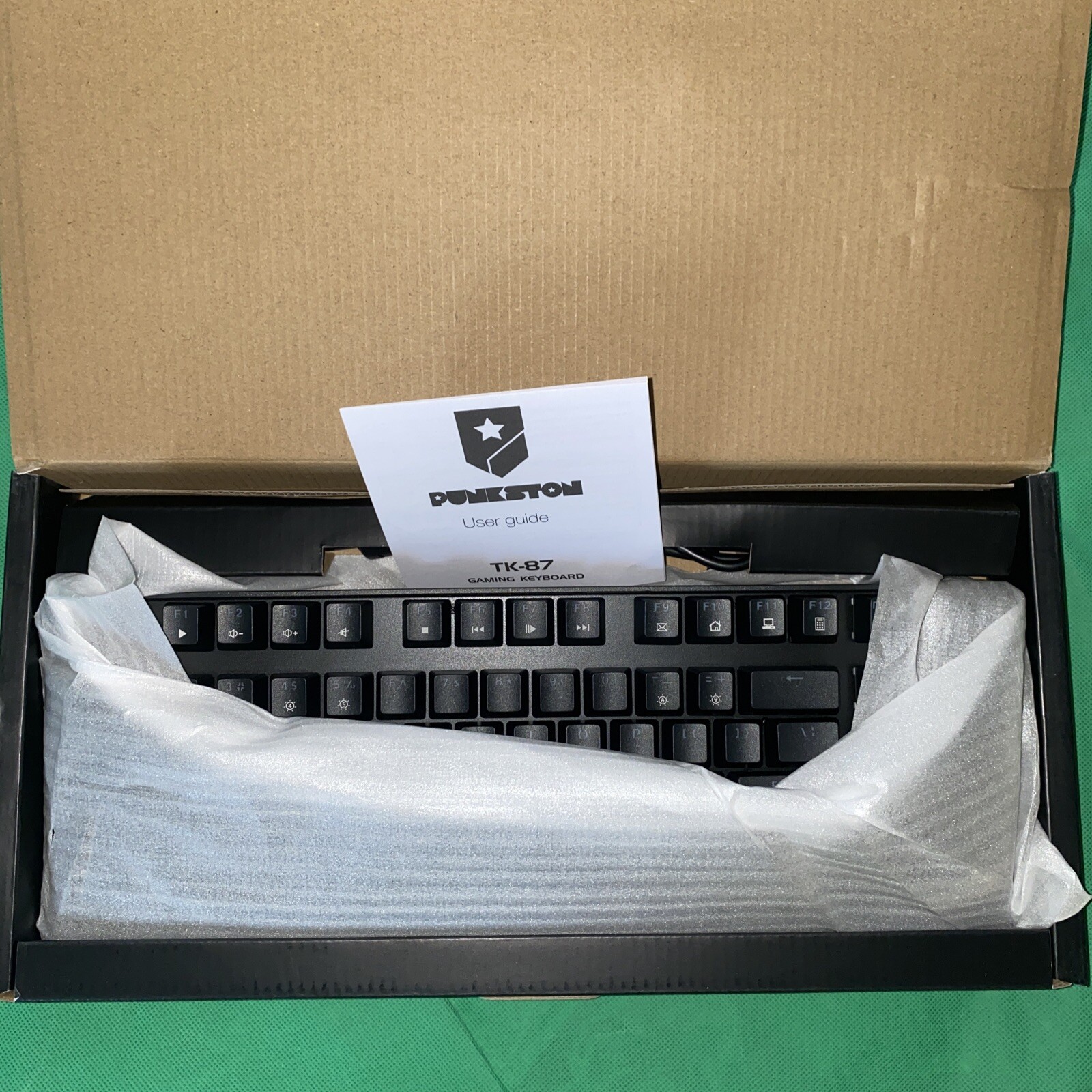 Punkston TK87 RGB Mechanical Gaming Keyboard with Rainbow LED Backlit U1 Switch-image