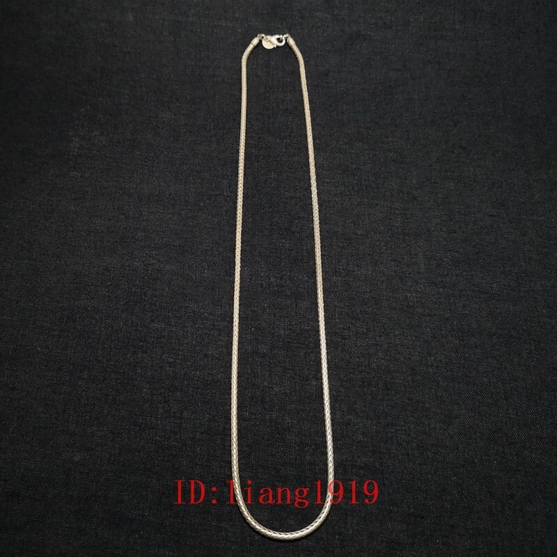 L 24 Inch Old Chinese Tibet Silver Handmade Necklace Bracelet Gift Collection