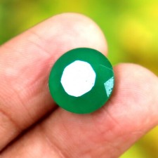 8 Ct Certified AAA Natural Colombian Green Emerald Loose Gemstone Round Cut
