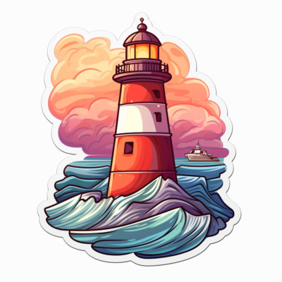 Car sticker sticker lighthouse sticker
