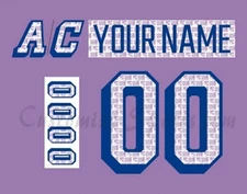 New York Rangers Customized Number Kit for 2018 HFC Uniform