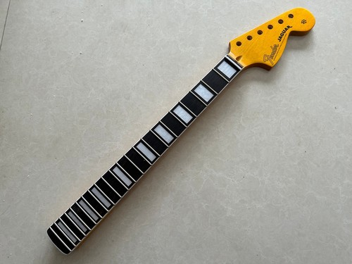 22Fret 24" Jaguar Electric Guitar Neck Yellow Maple Gloss For DIY Fender Replace - Picture 2 of 7