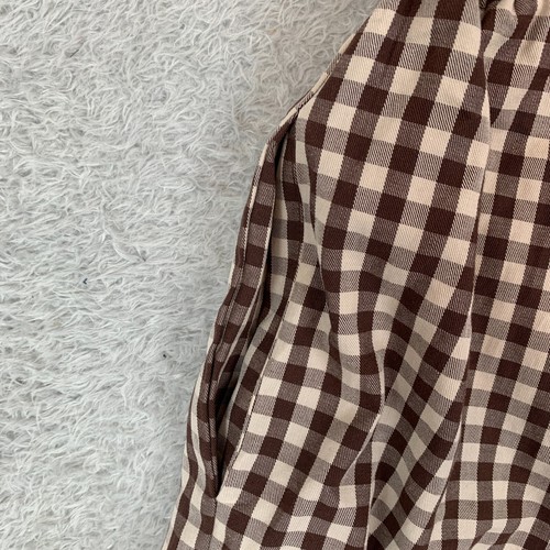 Anthropologie Gingham Brown Sleeveless Cutout Playsuit Romper Size UK 6 - Picture 7 of 16