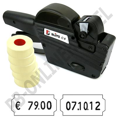 Preisauszeichner BLITZ C6 +7.500 Etiketten 6-stellig Auszeichner Handauszeichner