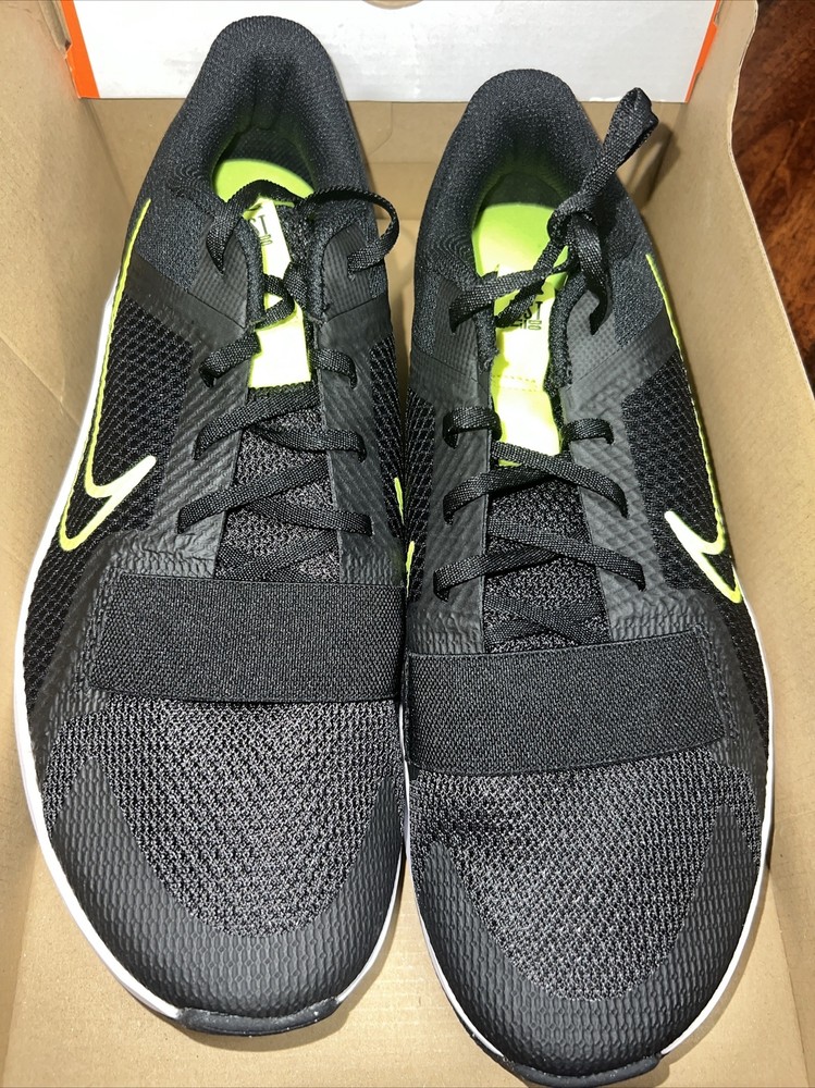 Nike MC TRAINER 2 Men's Black Neon Yellow DM0823-002 Athletic Sneakers Shoes, 10
