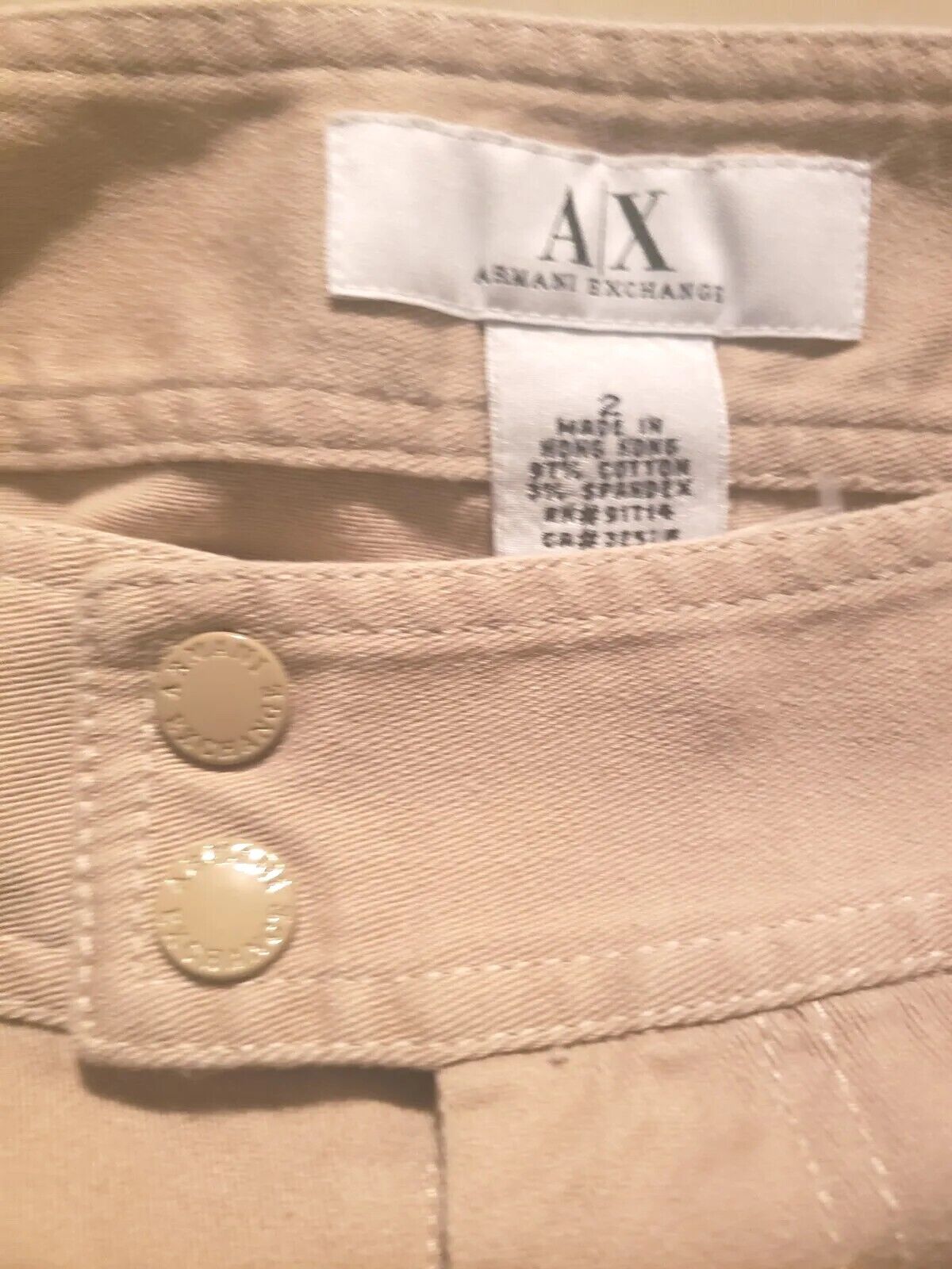 Armani Exchange Womens Beige  Front Pockets Pants… - image 3
