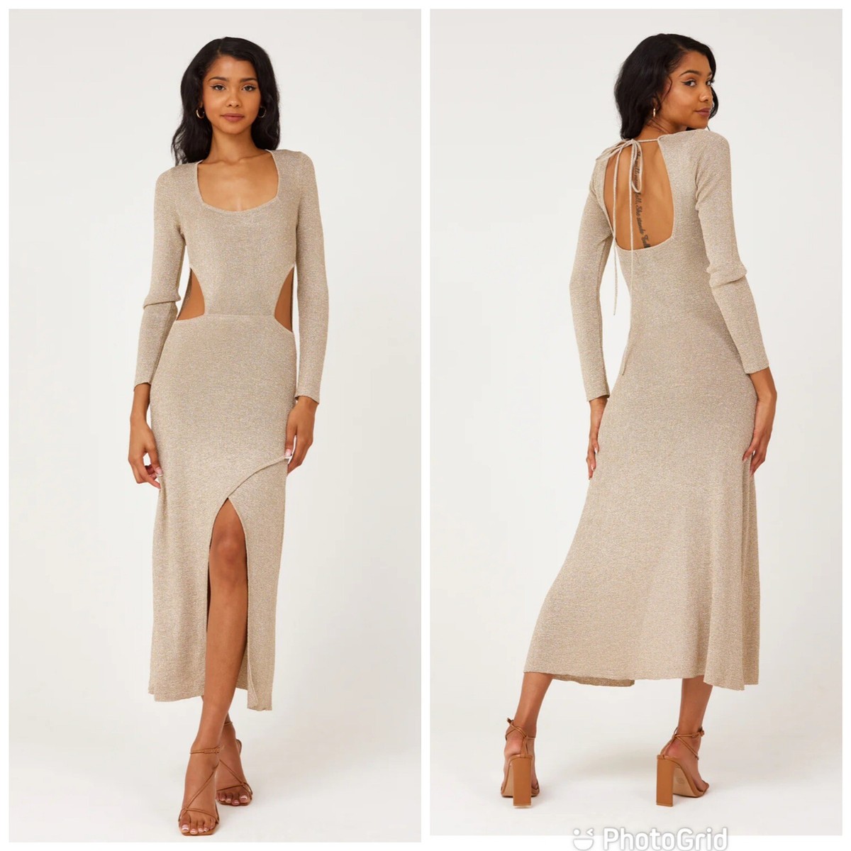 xmas midi dress Roman Holiday Puff Sleeve Embellished Midi Dress Gold– Selfie Leslie