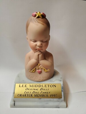 VINTAGE BISQUE DOLL LEE MIDDLETON CHARTER MEMBER BISQUE BABY BUST 1997 