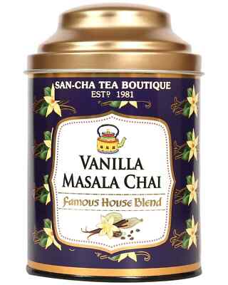 Sancha Tea Boutique, Vanilla Cardamom Masala Chai 100g Free Shipping World Wide
