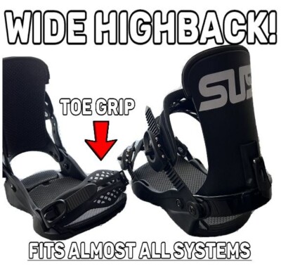 PERFORMANCE Men's Snowboard Bindings Team UNION style HIGHBACK WIDE STRAPS Large