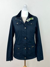 Barbour X Morris Navy Utility Wax Jacket Size Uk 10 Eu 36 Usa 6 Medium Waxed