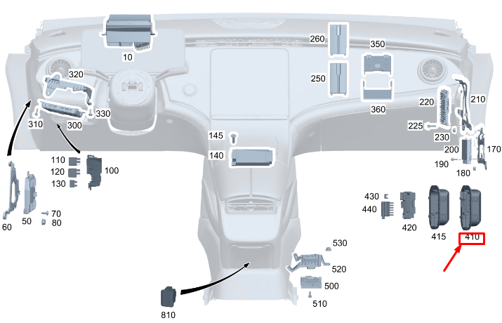MERCEDES-BENZ GLE W167 Sicherungskasten zur A-Säule A1675401208  