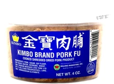 KIMBO Brand Pork Fu Cooked Shredded Dried Pork Product 4oz~Product of USA~6/2026