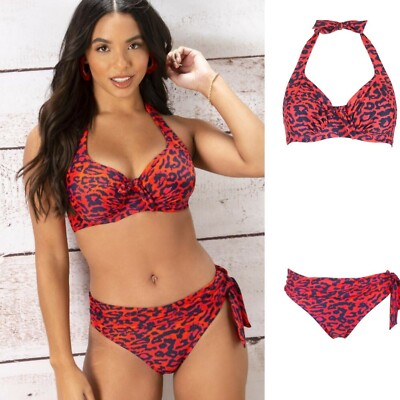 Pour Moi Heatwave Wild Bügel-Neckholder-Bikini-Oberteil oder faltbar 