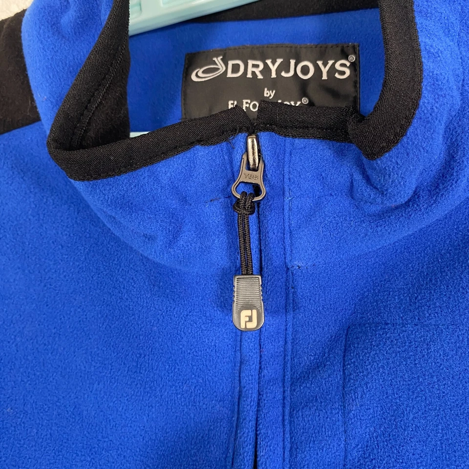 Footjoy Jacket Mens Large Blue Black Golf 1/4 Zip Pullover Fleece Windstopper - Image 3 of 4