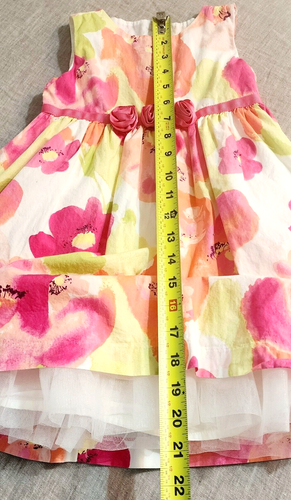 Gymboree Dressed Up Floral Dress with Tulle Girls 4T for Easter or Wedding - Picture 7 of 9