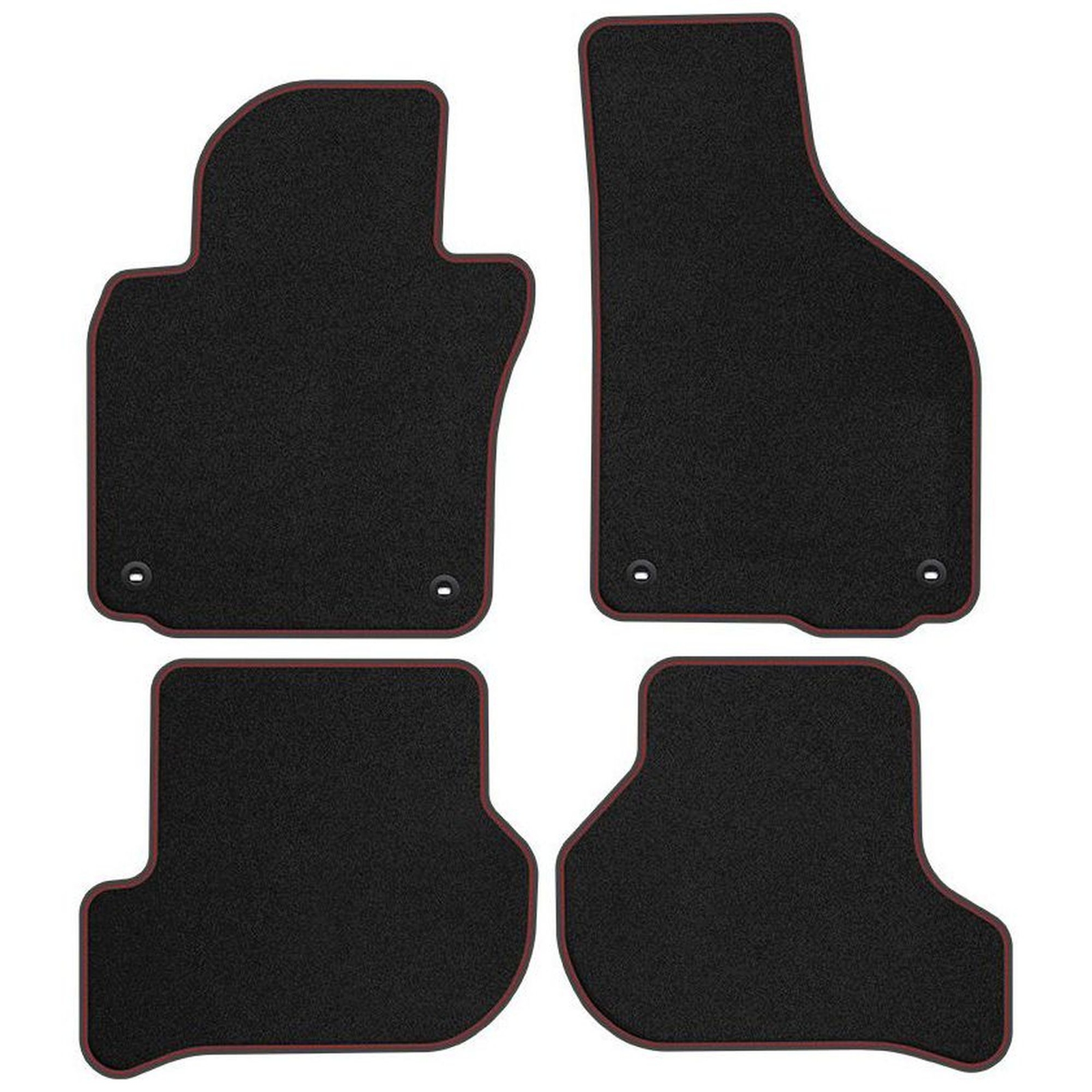 Tapis de sol Golf 6 en velours premium rouge sur mesure pour rehausser votre habitacle