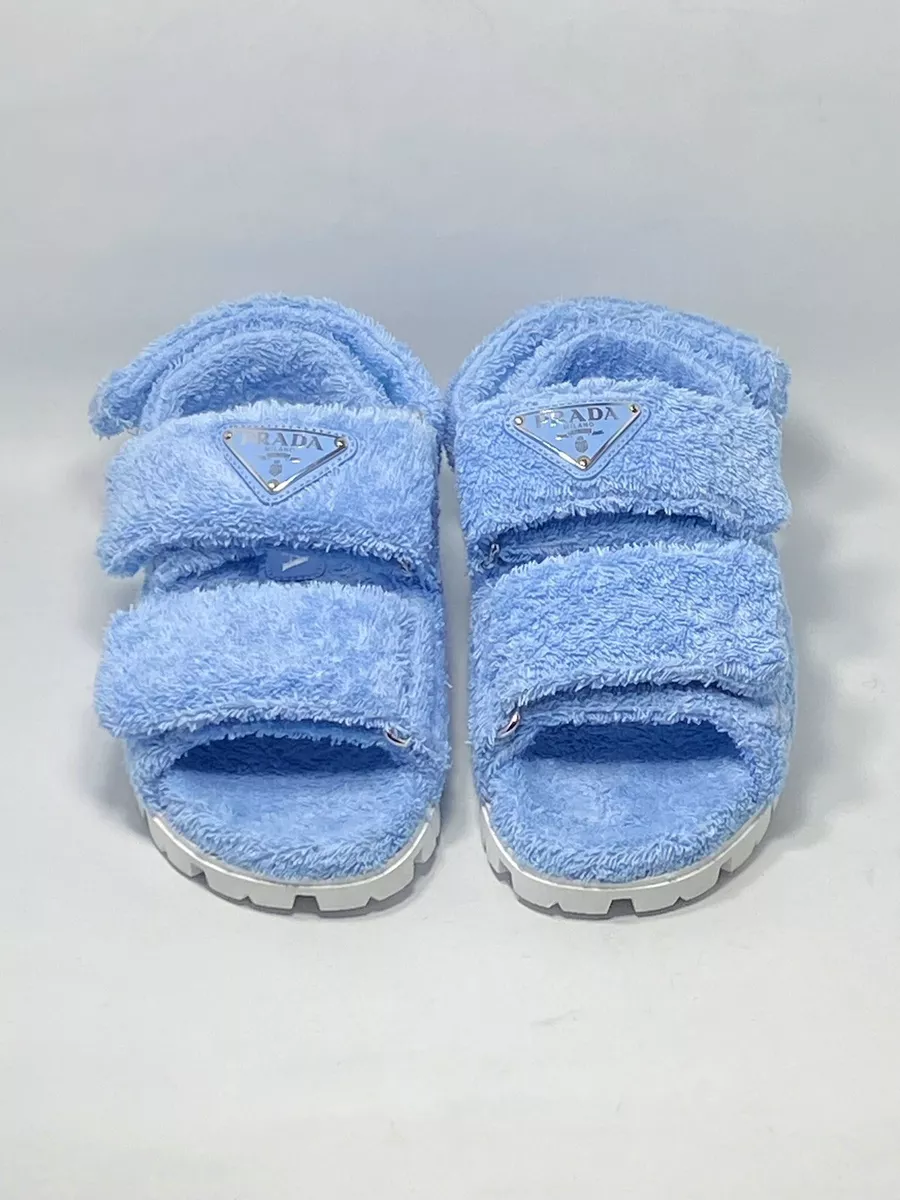 Prada Cotton Terry Triangle Double-Strap Sandals size 35 | eBay Prada Cotton Terry Triangle Double-Strap Sandals size 35 | eBay