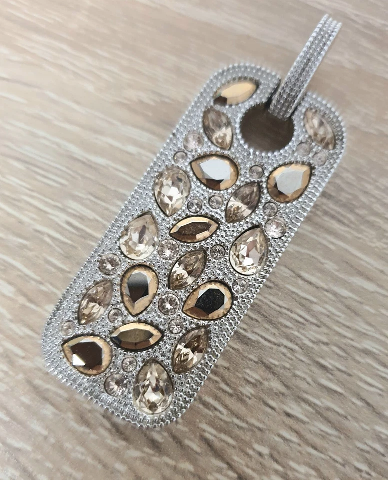 Pierre Lang Modeschmuck Statement Anhänger Gelb Weiße Steine Alte Modelle - Bild 3 von 4