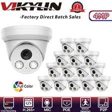 VIKYLIN Turret POE Full Color MIC 4MP Security IP CAMERA Outdoor IP67 ONVIF Lot