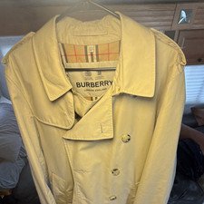 Burberry Mens Beige Kensington Trench Coat Lo...