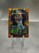 2021 Panini Prizm Orange Cracked Ice Simi Fehoko Rookie Dallas Cowboys #371