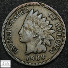 1909 S Indian Head Copper Cent 1C