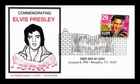 DR JIM STAMPS US COVER ELVIS PRESLEY LEGENDS OF MUSIC FDC AFDCS THERMOGRAPHED