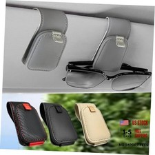 Sunglass Holder for Car, 2 Pack Car Sunglass Holder Visor Clip Magnetic Gray