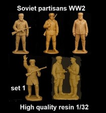 FIERDAN Toy Soldiers Soviet Partisans WW2 Scale 1:32 set 1
