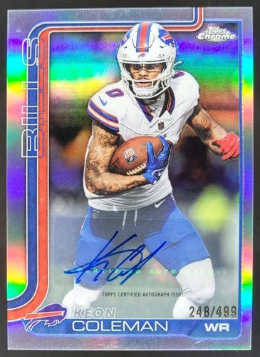 2025 Topps Chrome Keon Coleman Chrome Autographs (RAW)