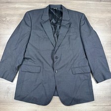 Jos A Bank 100 Wool Blazer Sport Coat Mens 48L Dark Gray Lined Two Button Notch