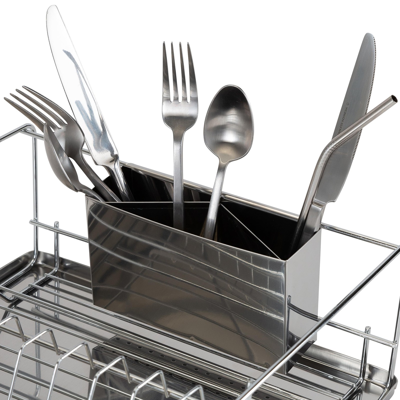 3 Piece Dish Rack | Drain Tray | Cutlery Holder | Countertop | Organizer | Ho...