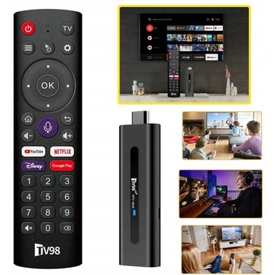 TV98 Android 14.0 TV Stick 8K Ultra HD Media Player Smart TV Stick Bluetooth5.0