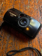 Olympus Stylus Zoom DLX Black 35mm Film Camera MJU Point  Shoot Vintage Tested
