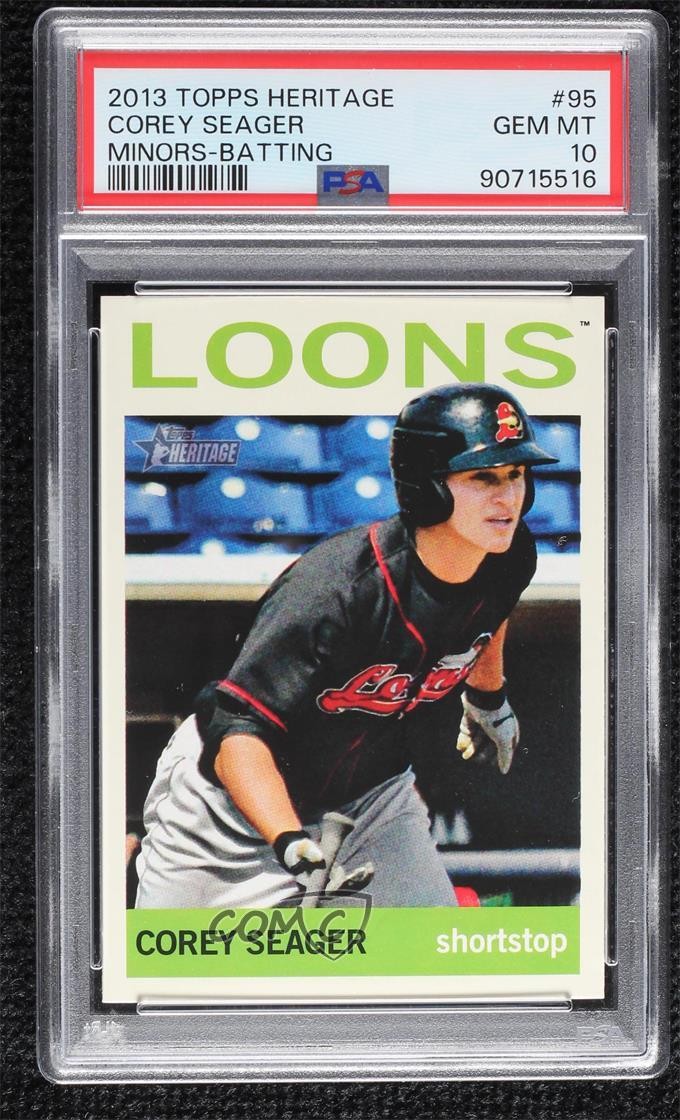 2013 Topps Heritage Minor League Edition Corey Seager #95 PSA 10 GEM MT 11ff