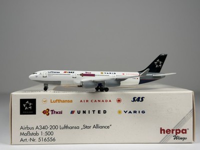 Herpa Wings Lufthansa Airbus A340-200 1:500 Scale D-AIBA