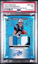 2024 PANINI OBSIDIAN RC MATERIALS INK BLUE #RMIJBS JONATHON BROOKS 16/25 PSA 7