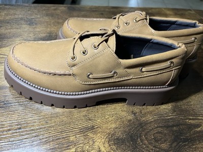 SEQWL Exton Chunky 7 Platform Boat Shoes In Mustard