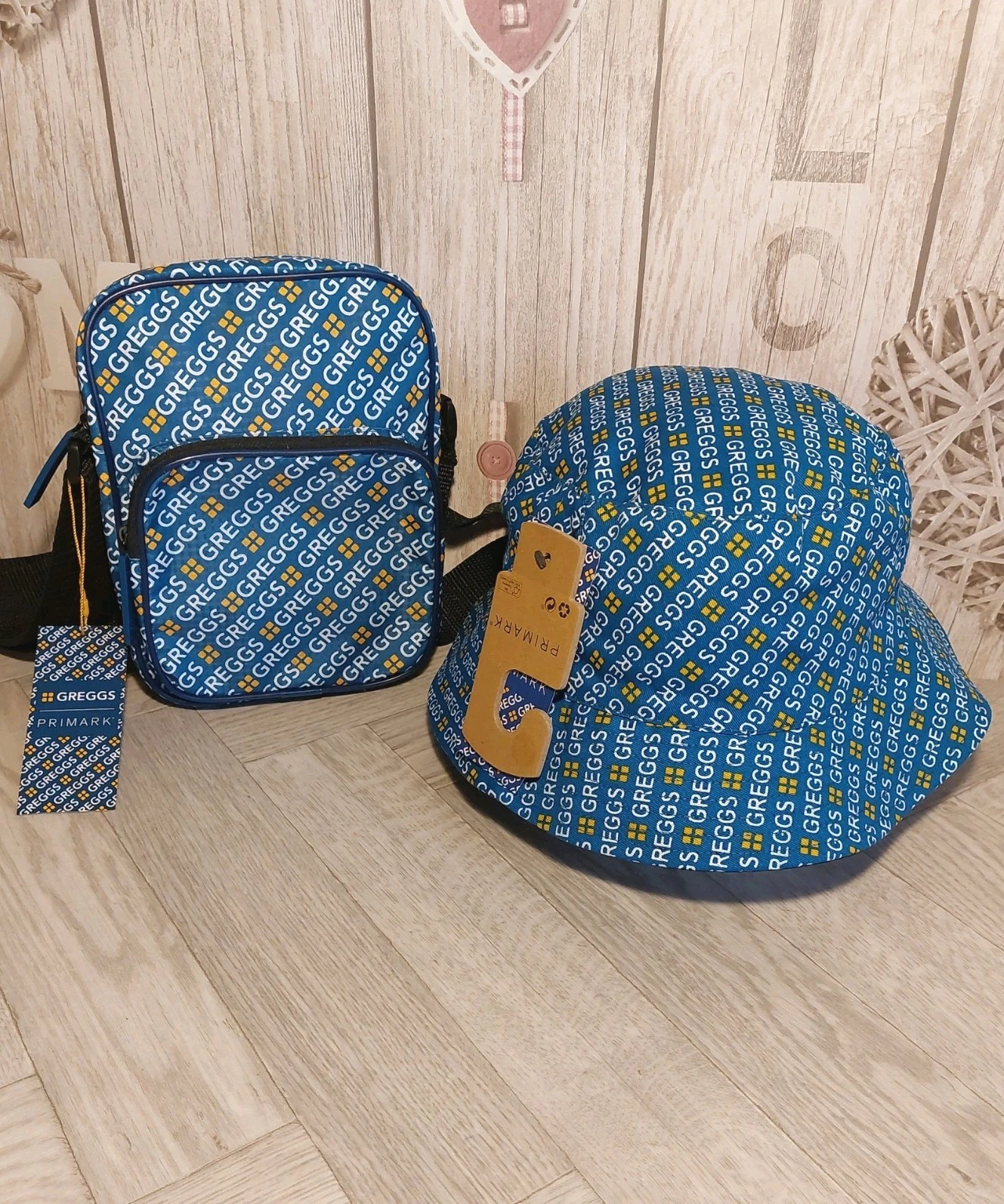 Greggs x Primark Reversible Bucket Hat & Mini Shoulder Bag - Festival Bundle