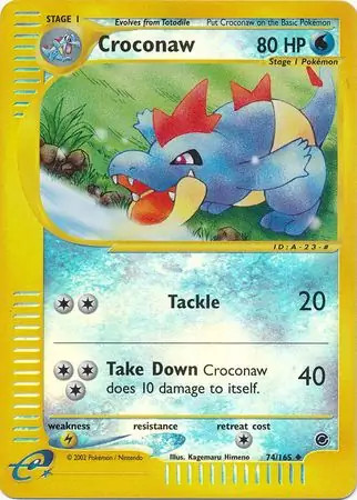 Croconaw - 74/165 - Pokemon Expedition Reverse Holo Rare Card NM