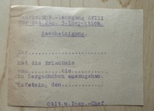 1940-45! Bescheinigung Ausgang Bergschuhe Gebirgsj&auml;ger Wehrmacht 2. Weltkrieg