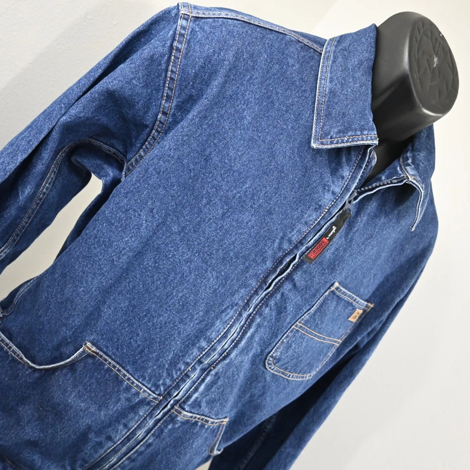 Chaqueta vaquera Wrangler Riggs Workwear azul cremallera completa manga larga para hombre talla mediana Foto 3 de 4