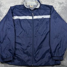 Vintage Adidas Windbreaker Jacket Mens XL Navy Blue Mesh Lined Outerwear Winter
