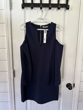 Alice and Olivia Women's Dress Size 10 Niko Cold Shoulder Navy NWT