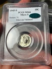 1945-S PCGS MS66 CAC Mercury Silver Dime Micro S Old Blue Holder