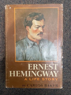 Ernest Hemingway: A Life Story by Carlos Baker 1969 - Hardcover Dust Jacket VG+
